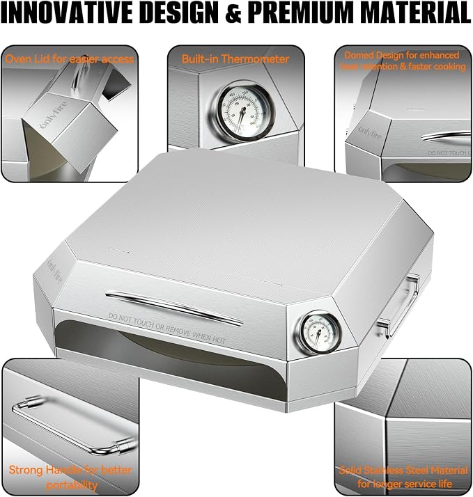 Onlyfire Stainless Steel Pizza Oven Kit - Image 4