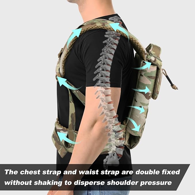 PETAC GEAR Upgraded Weighted Backpack Rucking Backpack - Image 4