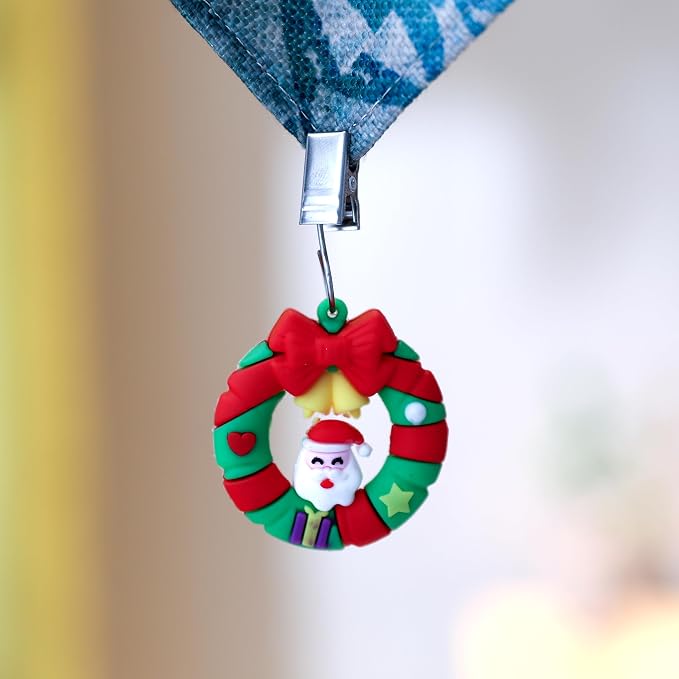 TwoFish Home Set of 4 Xmas Garland Tablecloth Weight Clamps Xmas Garland - Image 2