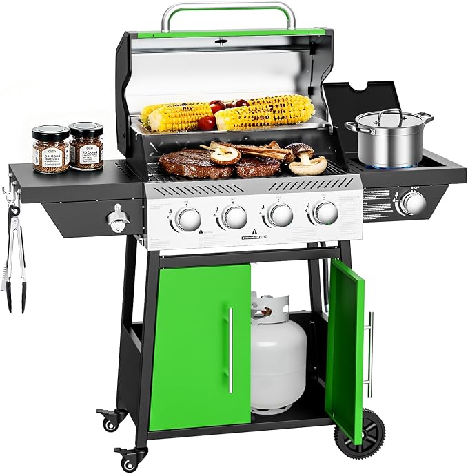 4-Burner Propane Gas BBQ Grill by LOUAORIS