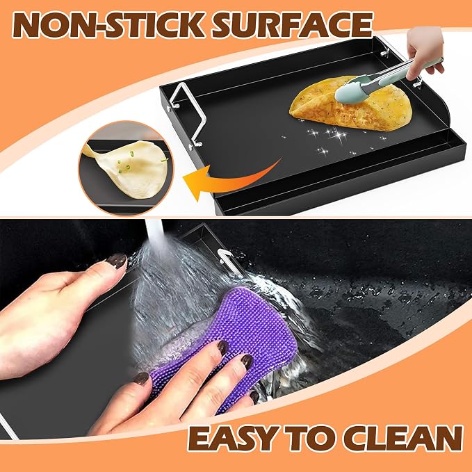 Flat Top Griddle Insert for Outdoor Gas Grill, Universal Cast Iron Griddle for - Image 3