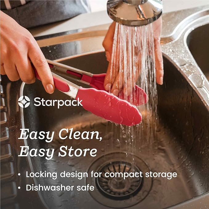 Tongs, 12 Inch Silicone with Stainless Steel Core in Earthy Pink