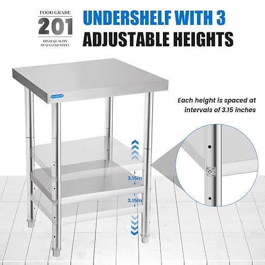 Stainless Steel Table for Prep & Work - Image 5