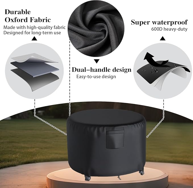 Chinchilla Heavy Duty 48 Inch Round Fire Pit Cover - Image 7