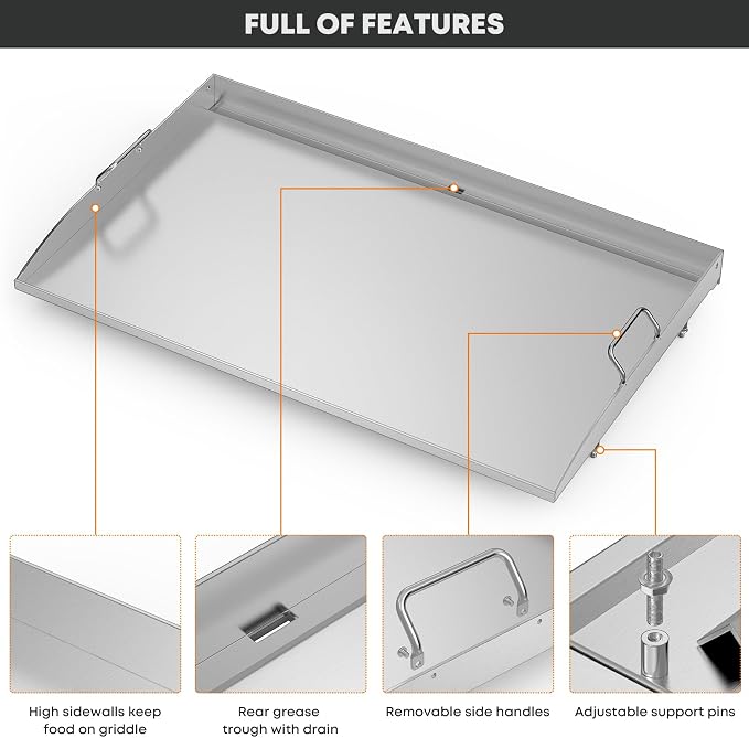 Stanbroil 36 Inch Flat Top Griddle, Stainless Steel Griddle Replacement Top - Image 4