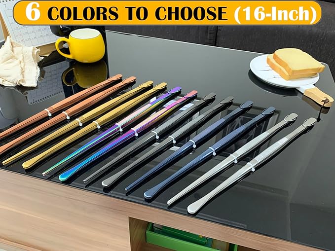 Tongs 16-Inch Stainless Steel 2-Pack in Navy Blue