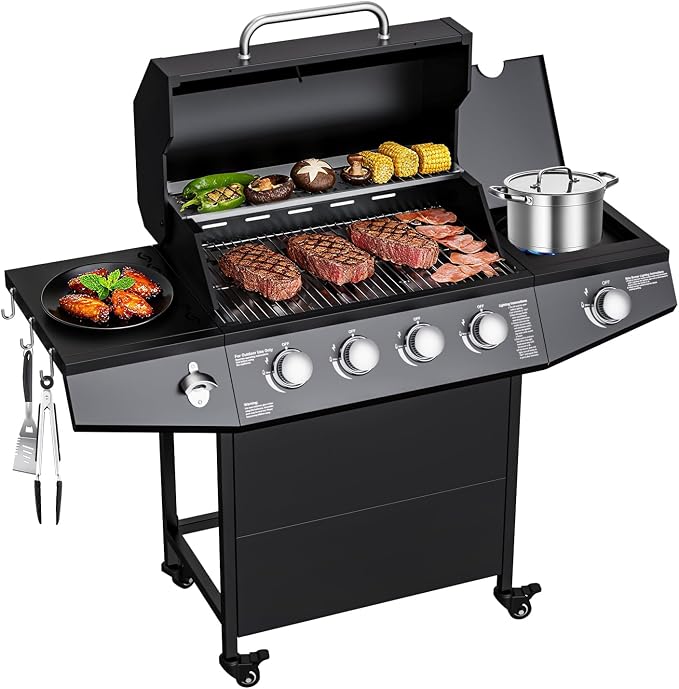 4-Burner Propane Gas Grill by LOUAORIS