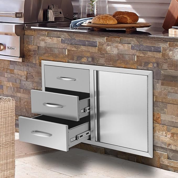 Outdoor Kitchen Drawer Combo, BBQ Access Door Drawers Combo - Image 2