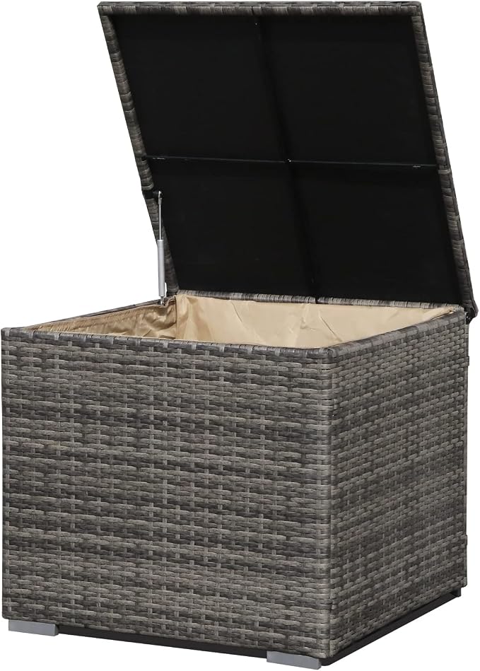 Super Patio Outdoor Patio Storage Box Waterproof, Wicker Storage Bin Deck Box by SuperPatio