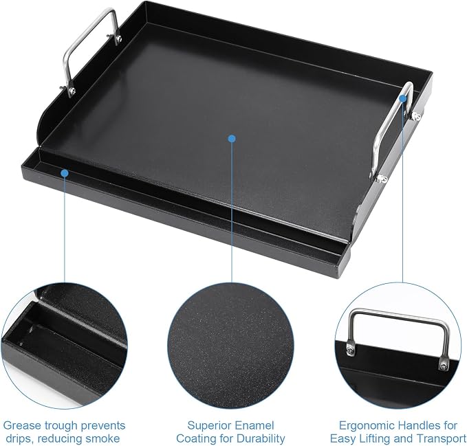 Universal Griddle Plate for Gas Grill – Premium Ceramic Coating Cooking Griddle - Image 3