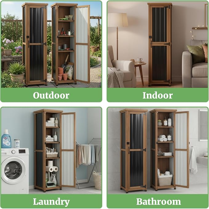 PetsCosset 62" H Narrow Outdoor Storage Cabinet - Image 3