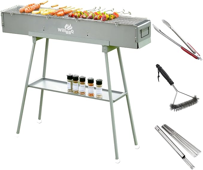 WILLBBQ Charcoal Grills Commercial Quality Portable Multiple Size Hibachi BBQ by WillBBQ