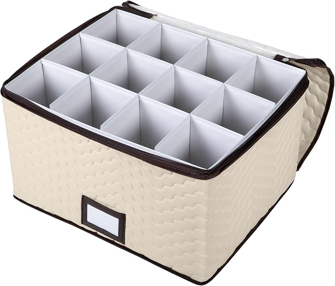Wine Glass Storage Box with Dividers - Image 9