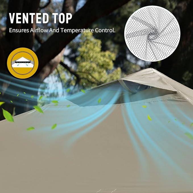 CROWN SHADES 10x10 Pop Up Canopy, Patented Center Lock One Push Tent Canopy - Image 4