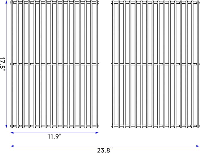 17/17.5/19.5 Inch Grill Cooking Grates Replacement - Image 2
