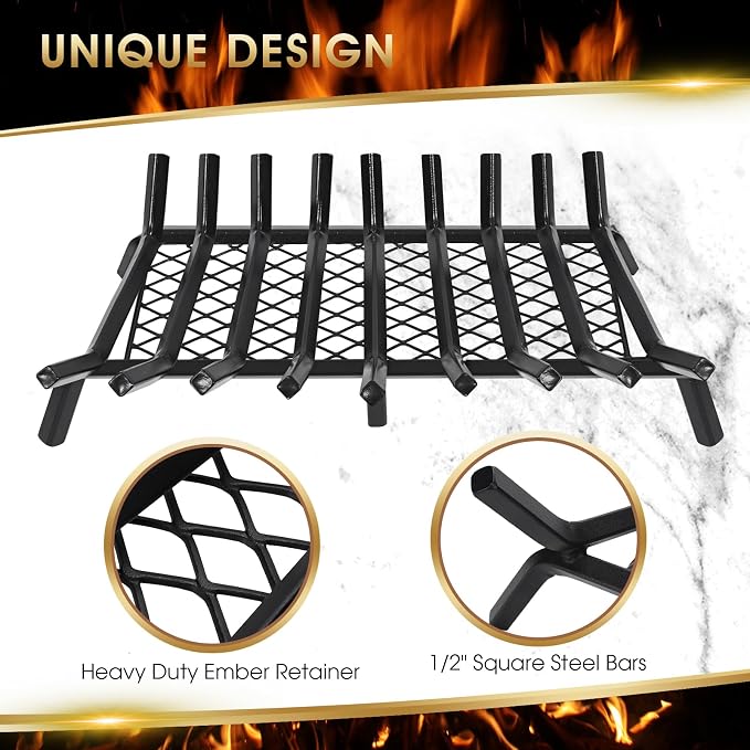G GOOD GAIN Fireplace Grate - Image 5