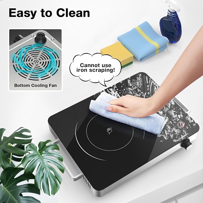 Portable Electric Cooktop 110V, 1800W Electric Stove Infrared Hot Plate - Image 5