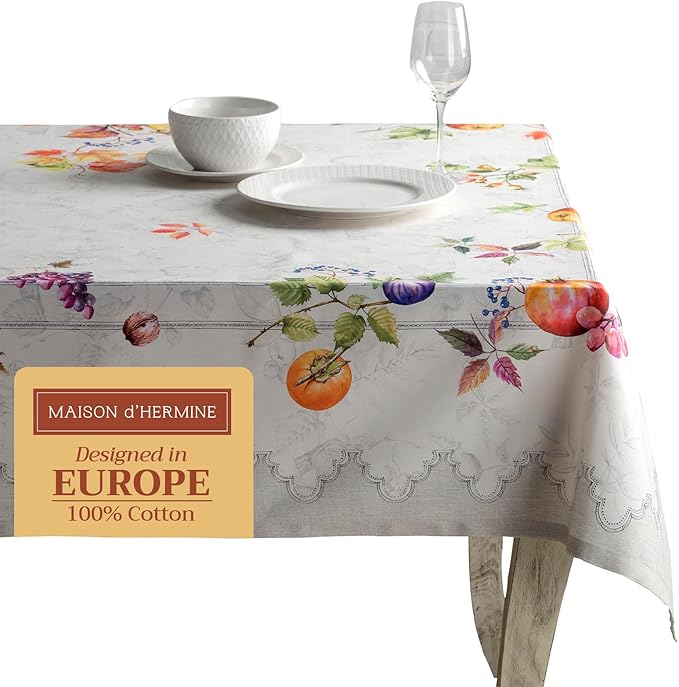 Maison d' Hermine Table Cloth Rectangle Table 100% Cotton 60 x 120 Inches Fall by MaisondHermine