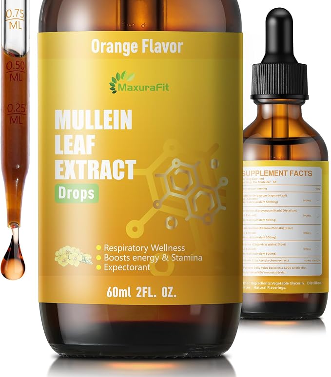 Mullein Drops for Lungs Liquid by CleanVeganPowerful%E2%80%93TheMaxuraFitWay