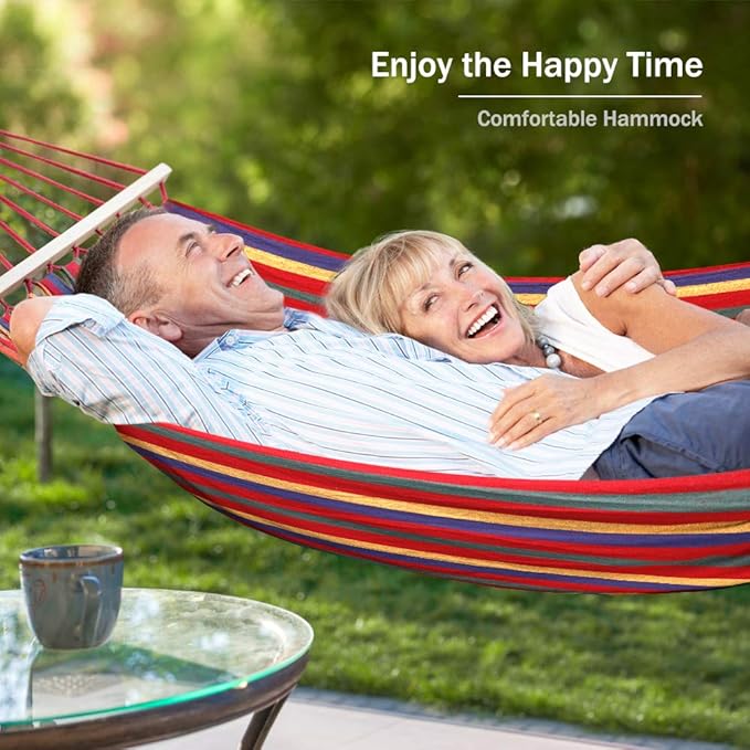 Hammock, Red 320G Canvas, 550 lb Capacity, 80.7 x 61 Inch Bed