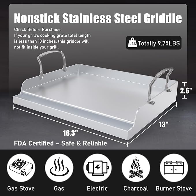Nonstick Stainless Steel Griddle - Image 2