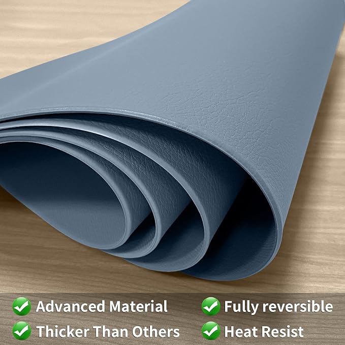 Herda Placemats Set of 6 for Dining Table Mats Faux Leather Placemats Wipeable - Image 3