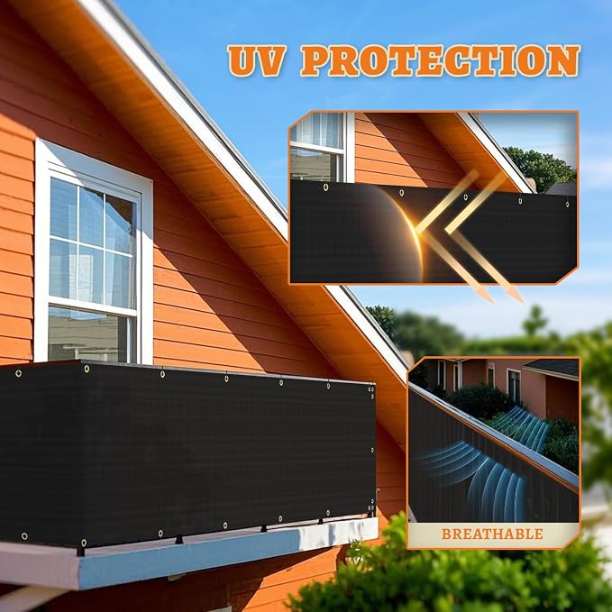2.5' x 164' Balcony Privacy Screen Fence Cover - Image 3