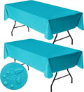 Nasitos 2 Pack Vinyl Plastic Table Cloth Rectangle 60x120 Inch-Flannel Backed by Nasitoshomedecor