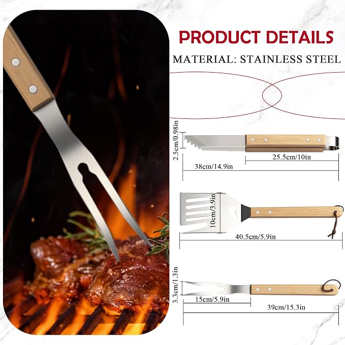Heavy-Duty Grill Accessories BBQ Tool Sets Multi Functional Spatula - Image 3