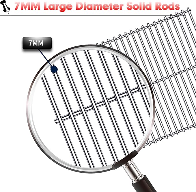 BBQ Grill Grates Replacement for Cuisinart Gas Grill CGG-200, Stainless Steel - Image 3