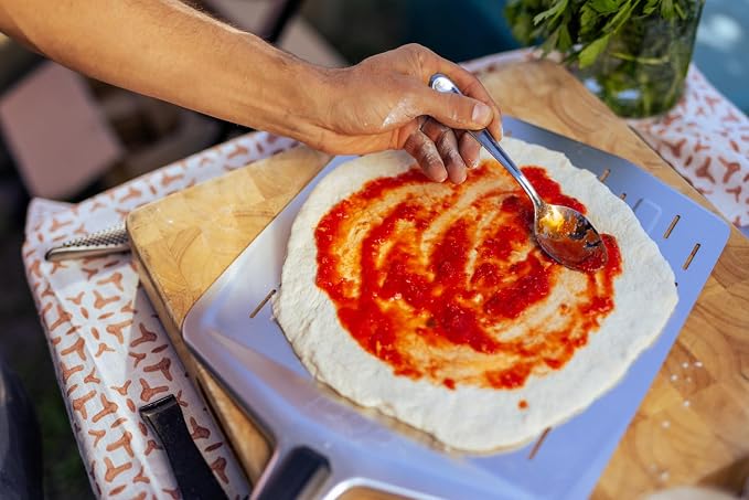 ooni 12” Perforated Pizza Peel – Aluminum Metal Pizza Peel 12 Inch, Pizza - Image 8