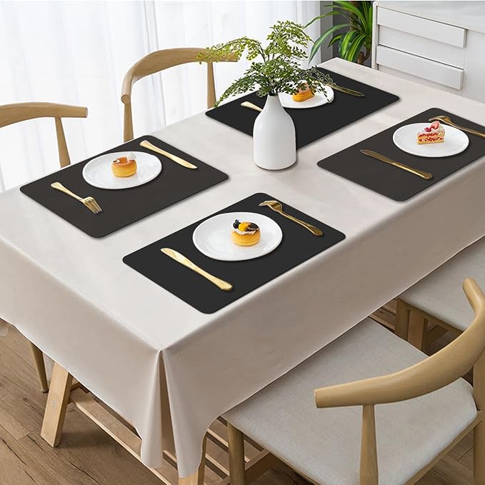 Faux Leather Placemats, Heat-Resistant, Waterproof and Oil-Proof, Reversible - Image 2