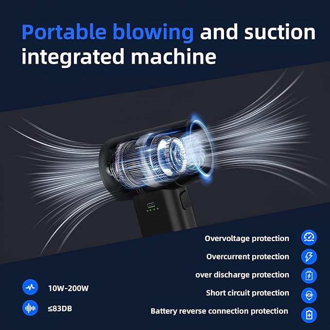 Electric Compressed Air Duster Mini Blower Cordless - Image 7