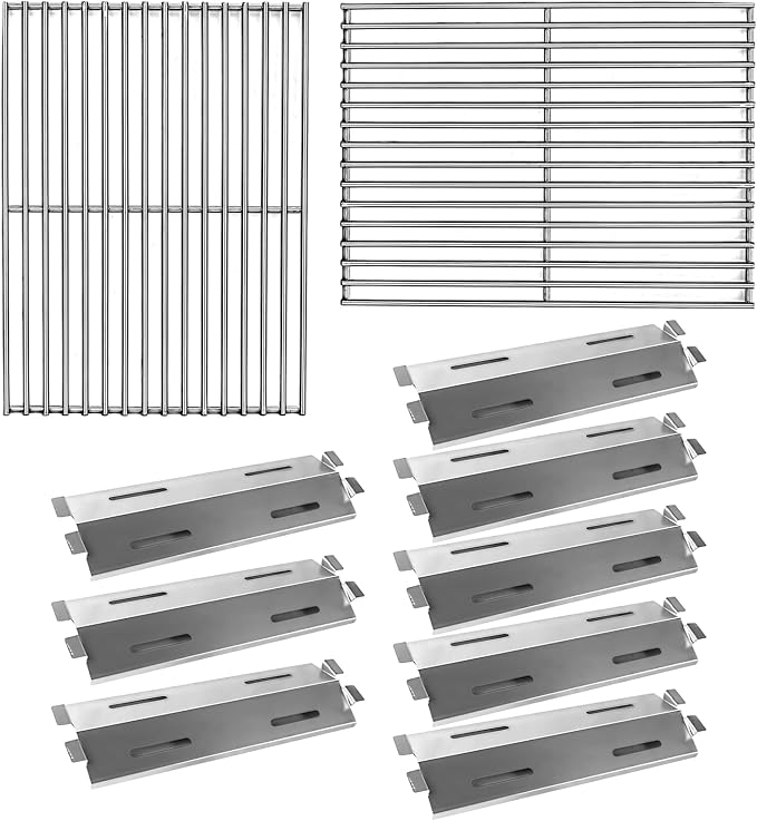 17 1/8" Stainless Steel 93281 Heat Plates and 19" Grill Grate Replacement Parts by Votenli