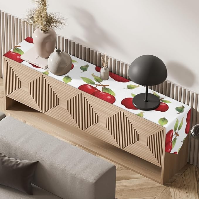 Apples Leaves Table Runners 108 Inches Long Table Runner Washable Kitchen - Image 7
