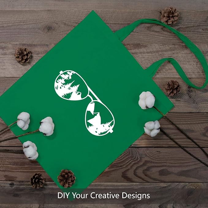 TOPDesign 6-Pack Economical 16"x15" Kelly Green Cotton Tote Bag, Lightweight - Image 3