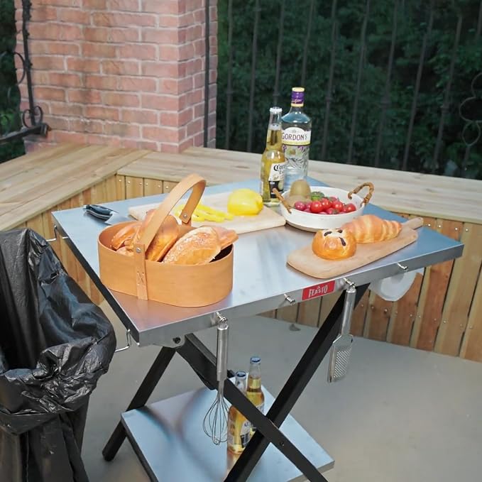 Outdoor Grill Table, Foldable Pizza Oven Stand & Griddle Stand - Image 2