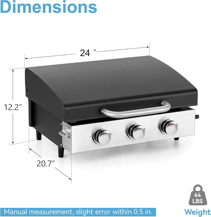 GREEN PARTY 22 inch Tabletop Griddle - Image 5