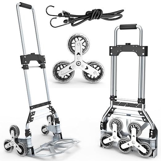 Stair Climbing Cart, 220 LBS Aluminum Stair Climber Dolly, Heavy Duty Folding by DIAMONDFORGEOFFICIAL