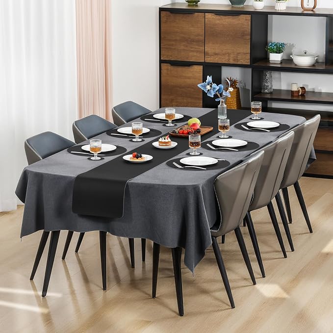 Myir JUN Round Placemats Dual Sided, Faux Leather Place Mats Set of 4 Indoor - Image 3