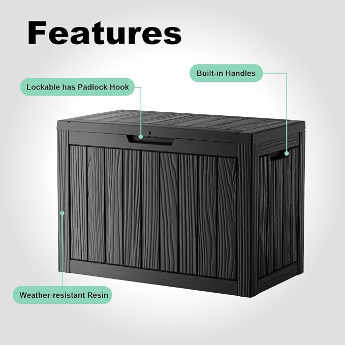 45 Gallon Outdoor Storage Box – Resin Deck Box - Image 4