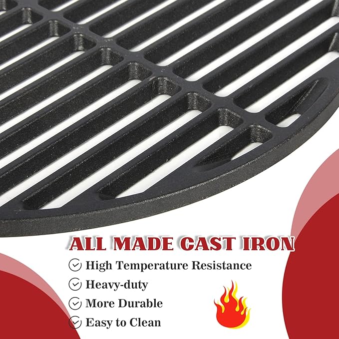 KAMaster Cast Iron Cooking Grids Grates Compatible - Image 4