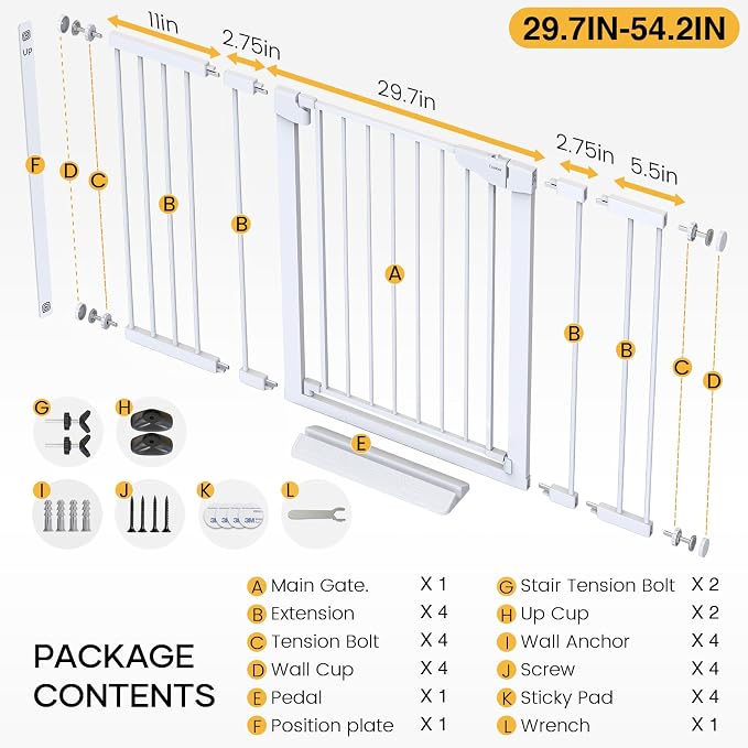 Cumbor 36" Extra Tall Baby Gate - Image 7