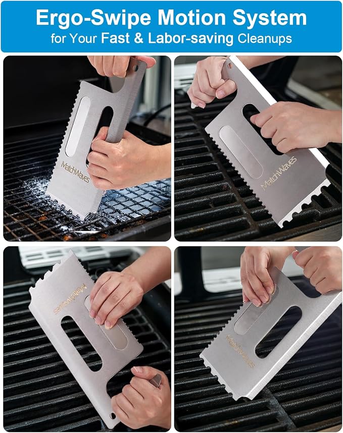 Stainless Steel Grill Scraper for Traeger Grills, Grill Grate Cleaner - Image 5