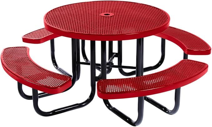 COATEDOUTDOORFURNITURE Heavy-Duty Portable Outdoor Picnic Table by CoatedOutdoorFurniture