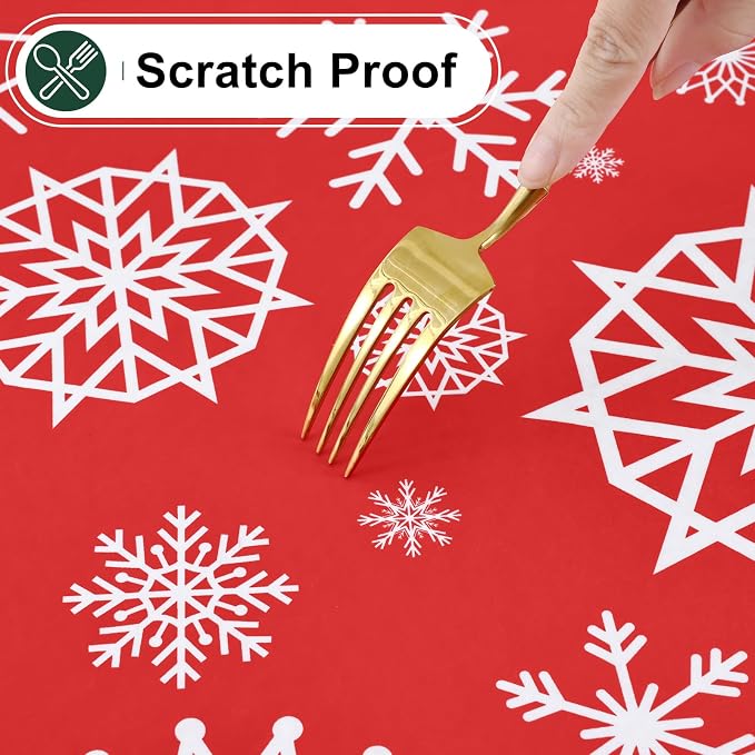 misaya Rectangle Waterproof Vinyl Table Cloth, Wipeable Tablecloth - Image 5