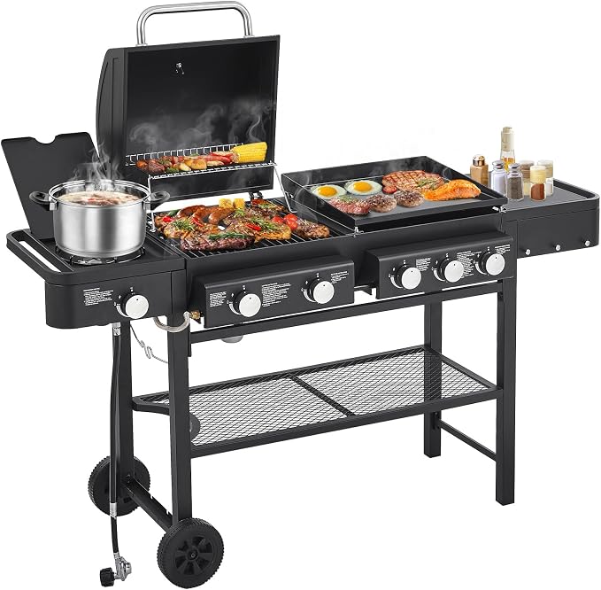Lyromix 5 Burners Gas Grill and Griddle Combo by Lyromix