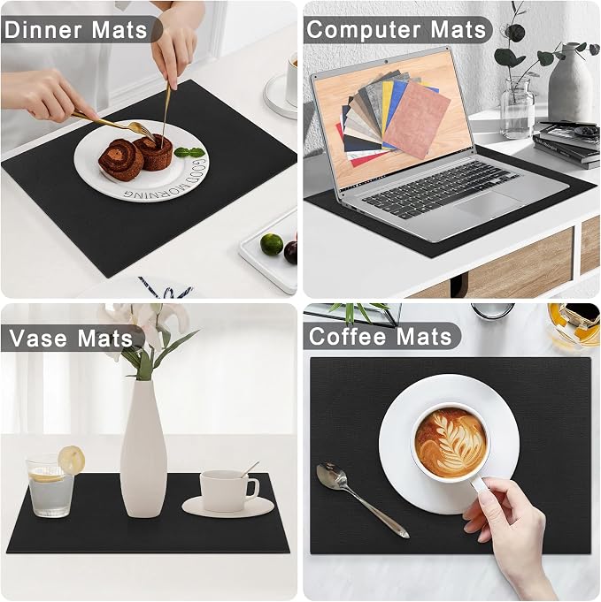 Homaxy Faux Leather Heat Resistant Placemats - Image 6