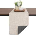 Table Runners 94 Inches Long, Dual-Sided Faux Leather Farmhouse Table Runner by Chitomars