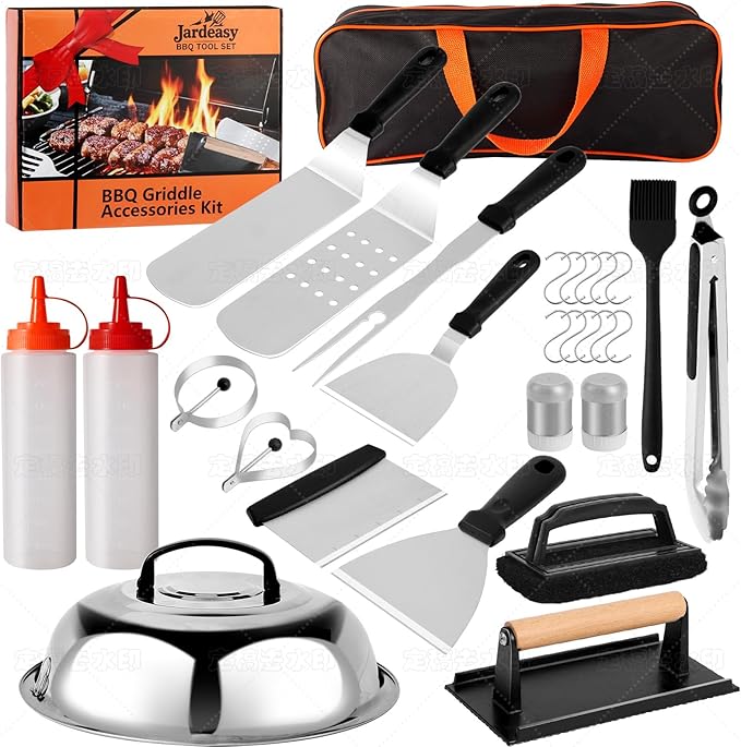Barbecue Tool Set, 29-Piece Stainless Steel Grilling Kit with Storage Bag